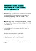 Reproductive System Disorders CERTIFICATION PAPER 2026 FULL SOLUTION GRADED A&plus;