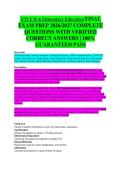FTCE K Test Study Guide 2025&sol;2026 Accurate Questions and Correct Detailed Answers with Rationales &vert; 100&percnt; Guaranteed Pass Newest Version