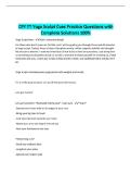 CPY TT Yoga Sculpt Cues Practice Questions with Complete Solutions 100&percnt;