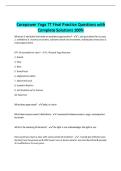 Corepower Yoga TT Final Practice Questions with Complete Solutions 100&percnt;
