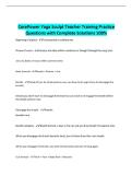 CorePower Yoga Sculpt Teacher Training Practice Questions with Complete Solutions 100&percnt;