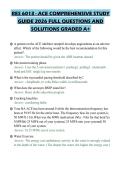 RES 6013 - ACE COMPREHENSIVE STUDY GUIDE 2026 FULL QUESTIONS AND SOLUTIONS GRADED A&plus;