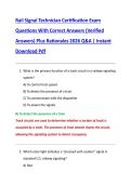 Rail Signal Technician Certification Exam  Questions With Correct Answers &lpar;Verified  Answers&rpar; Plus Rationales 2026 Q&A &vert; Instant  Download Pdf 