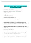CorePower Yoga C1 Class Practice Questions with Complete Solutions 100&percnt;