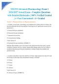 NSG533 Advanced Pharmacology Exam 1 2026&sol;2027 Actual Exam - Complete Questions with Detailed Rationales &vert; 100&percnt; Verified Graded A&plus; Pass Guaranteed - A&plus; Graded