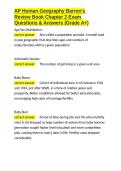 AP Human Geography Barron-s Review Book Chapter 2 Exam Questions & Answers &lpar;Grade A&plus;&rpar;&period;docx