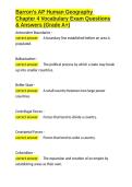 Barron-s AP Human Geography Chapter 4 Vocabulary Exam Questions & Answers &lpar;Grade A&plus;&rpar;&period;docx