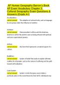 AP Human Geography Barron-s Book AP Exam Vocabulary Chapter 3 Cultural Geography Exam Questions & Answers &lpar;Grade A&plus;&rpar;&period;docx