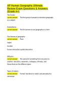 AP Human Geography Ultimate Review Exam Questions & Answers &lpar;Grade A&plus;&rpar;&period;docx