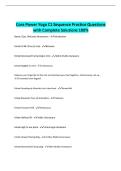 Core Power Yoga C1 Sequence Practice Questions with Complete Solutions 100&percnt;