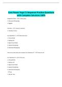 Core Power Yoga C1 Sequence Practice Questions with Complete Solutions 100&percnt;
