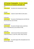 AP Human Geography - 6&period;1-6&period;7 Exam Questions & Answers &lpar;Grade A&plus;&rpar;&period;docx
