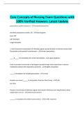Core Concepts of Nursing Exam Questions with 100&percnt; Verified Answers&period; Latest Update