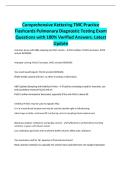 Comprehensive Kettering TMC Practice Flashcards Pulmonary Diagnostic Testing Exam Questions with 100&percnt; Verified Answers&period; Latest Update