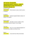 AP Human Geography &lpar;absolute relative location&comma; regions&comma; globalization&rpar; Exam Questions & Answers &lpar;Grade A&plus;&rpar;&period;docx
