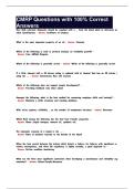 CMRP Questions with 100&percnt; Correct Answers