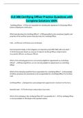 CLG 006 Certifying Officer Practice Questions with Complete Solutions 100&percnt;