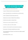 Chemistry 103 Final Exam Questions with 100&percnt; Verified Answers&period; Latest Update