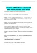 Chemistry 103 Final Exam Questions with 100&percnt; Verified Answers&period; Latest Update
