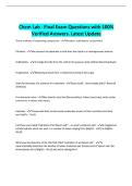 Chem Lab - Final Exam Questions with 100&percnt; Verified Answers&period; Latest Update
