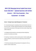 WGU C202 Managing Human Capital Exam Actual Exam 2026&sol;2027 &ndash; Updated Questions with Verified Answers &ndash; 100&percnt; Pass Guarantee &ndash; Pass Guaranteed &ndash; A&plus; Graded