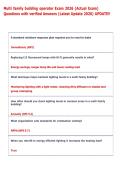 Multi family building operator Exam 2026 &lpar;Actual Exam&rpar;  Questions with verified Answers &lpar;Latest Update 2026&rpar; UPDATE&excl;&excl; 