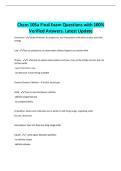 Chem 105a Final Exam Questions with 100&percnt; Verified Answers&period; Latest Update