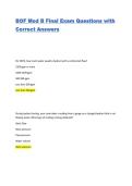 BOF Mod B Final Exam Questions with Correct Answers