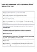 Capsim Exam Questions with 100&percnt; Correct Answers &vert; Verified &vert;  Updated &lpar;Actual Exam&rpar;