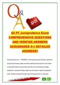 AZ PT Jurisprudence Exam 2026 85 Questions Physical Therapy Laws&comma; Licensing & Ethics &ndash; Arizona Board of Physical Therapy