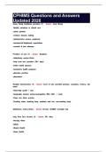 CPHIMS Questions and Answers Updated 2026