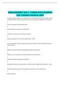 Aging population quiz 1 -Practice Exam Questions with Complete Solutions 100&percnt;