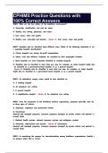 CPHIMS Practice Questions with 100&percnt; Correct Answers