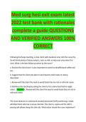 Med surg hesi exit exam latest  2022 test bank with rationales  complete a guide QUESTIONS  AND VERIFIED ANSWERS 100&percnt;  CORRECT 