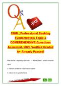 CQiB Banking Fundamentals Topic 2 200&plus; Questions Financial Regulation Compliance Risk Review 2026 &ndash; Professional Banking