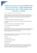 NR509 Advanced Physical Assessment Midterm Exam 2026&sol;2027 Actual Exam - Complete Questions with Detailed Rationales &vert; 100&percnt; Verified Graded A&plus; Pass Guaranteed - A&plus; Graded