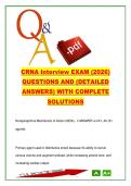CRNA INTERVIEW EXAM COMPLETE PACKAGE DEAL
