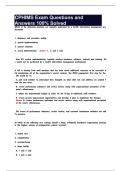 CPHIMS Exam Questions and Answers 100&percnt; Solved