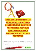 Illinois DECA State Officer Exam 150&plus; Questions Marketing Leadership Business Concepts Prep 2026