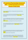 ATI Capstone Pharmacology Assessment 2026 &ndash; Verified Questions & Correct Answers Study Guide