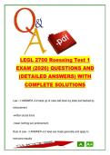 LEGL 2700 Test 1 400&plus; Questions Business Law Jurisprudence Contracts Study Guide 2026