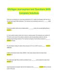 Michigan Journeyman test Questions With  Complete Solutions