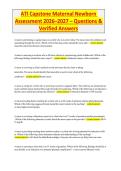 ATI Capstone Maternal Newborn Assessment 2026&ndash;2027 &ndash; Questions & Verified Answers Study Guide