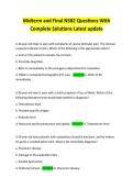 Midterm and Final N582 Questions With  Complete Solutions Latest update