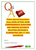 Pilates Special Populations Exam 600&plus; Questions Injuries Rehabilitation Conditions Study Guide 2026