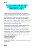 NC LIFE INSURANCE MIDTERM  EXAM 2026 QUESTIONS AND  ANSWERS GRADED A&plus; 