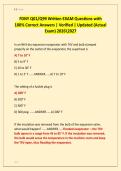 FDNY Q01&sol;Q99 Written EXAM Questions with  100&percnt; Correct Answers &vert; Verified &vert; Updated &lpar;Actual  Exam&rpar; 20262027