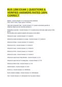 BUS 1350 EXAM 1 QUESTIONS & VERIFIED ANSWERS RATED 100&percnt; CORRECT