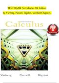 TEST BANK for Calculus 9th Edition  by Varberg&comma; Purcell&comma; Rigdon&comma; Verified Chapters&comma;