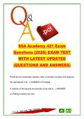 SSA Academy 421 Exam 120&plus; Questions Postal Regulations Customer Service Mail Processing 2026 &ndash; USPS